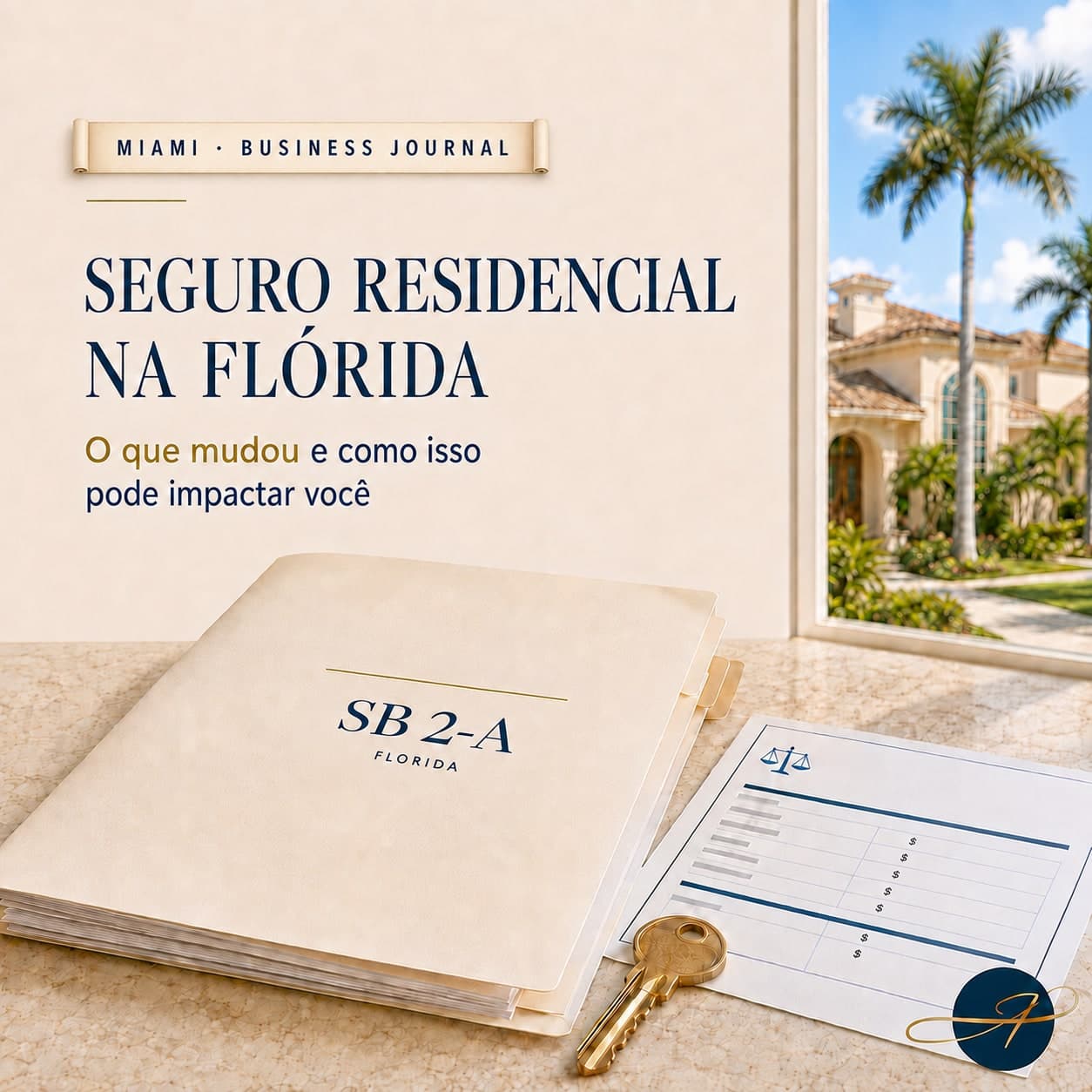 Capa editorial sobre seguro residencial e legislação da Flórida