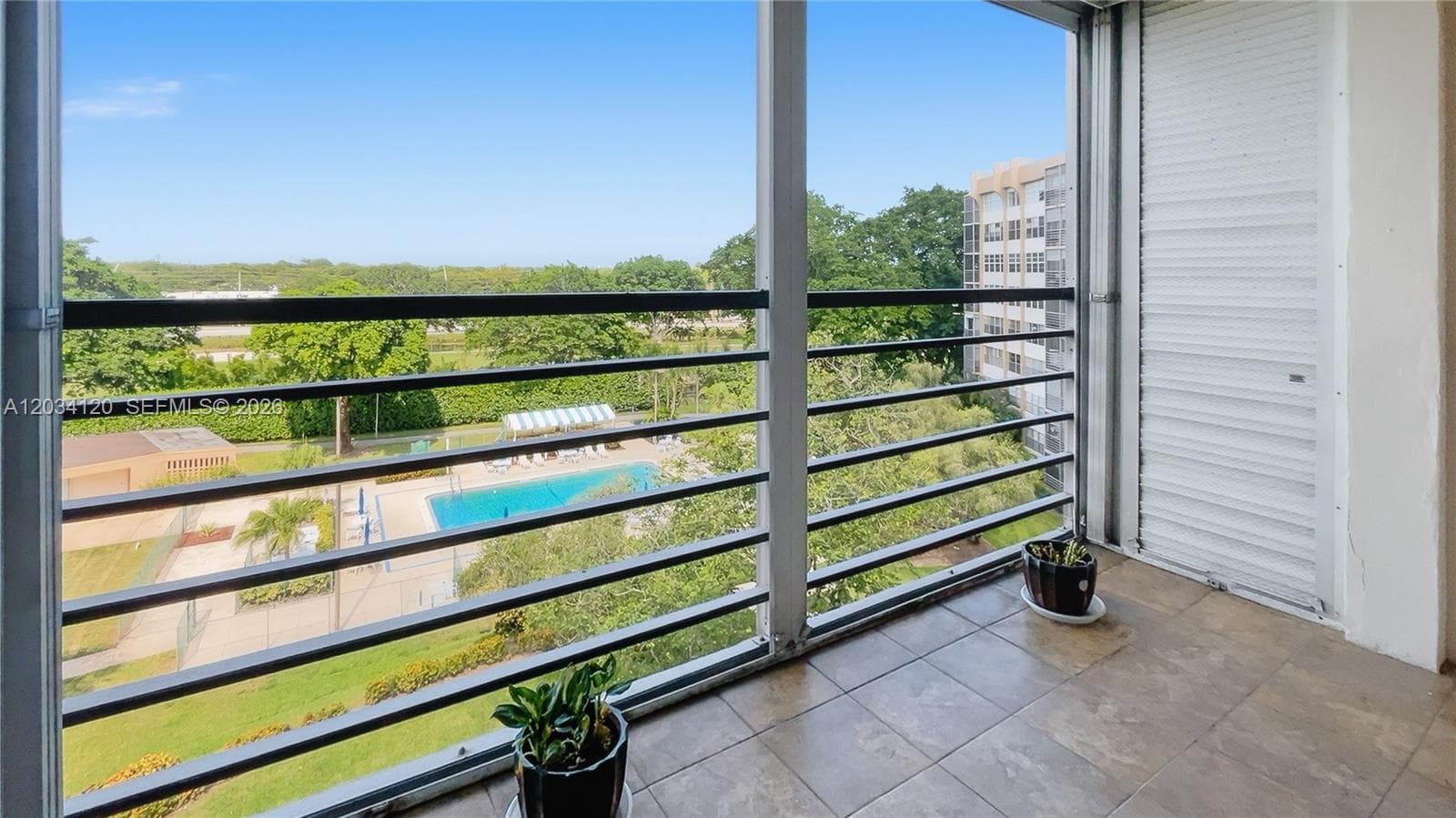 View from the screened balcony